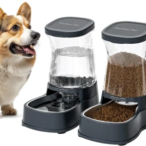 Automatic Dog Water Dispenser & Food Feeder Set