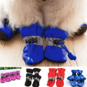 4pcs Waterproof Anti-Slip Dog Boots