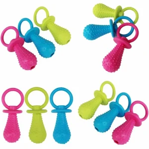 3 Pack Cute Rubber Nipple Pet Toys