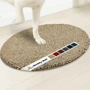 Super Absorbent Microfiber Dog Door Mat for Muddy Paws