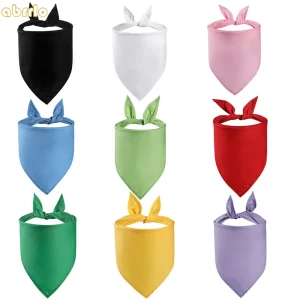 Solid Color Pet Dog Bandanas