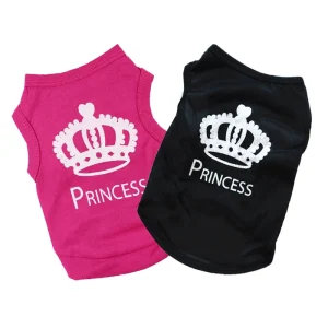 Princess Crown Dog Shirts Vest,