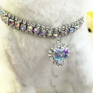 Pet Necklace Love Water Drop Water Diamond