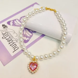 Hot Sale Princess Pearl Pet Collar for Small Dogs Cats