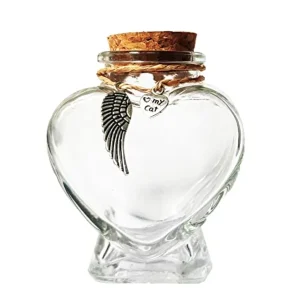 Memorial bottle for pet hair or Pet Ash