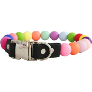 Pet Collar for Small, Medium and Large Dogs Beaded Silicone
