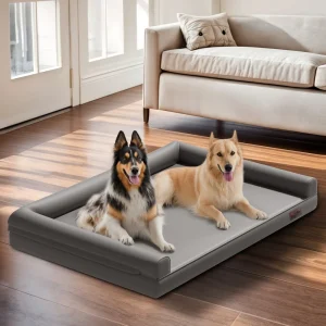 Extra Large Orthopedic Dog Bed Bolster Microfiber