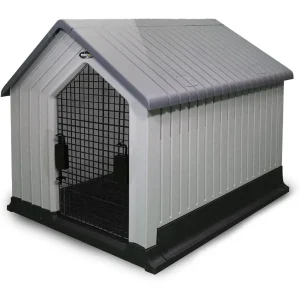 Durable Waterproof Plastic Dog House for Small to Large Sized Dogs,