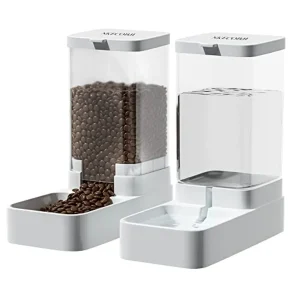 Gravity Pet Feeder and Water Dispenser Set, Automatic Dog Feeder and Dog Water Dispenser