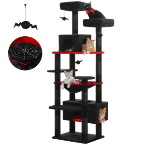 Large Cat Tree and Tower for Indoor Cats With Sisal-Covered Scratching Posts