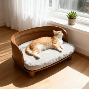 Unique Elevated Wood Pet Sofa