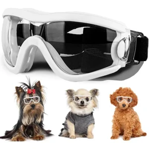 Small Dog Sunglasses with Adjustable Strap, UV Protection
