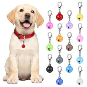 14 Pcs Pet Bell, Small Dog Collar Bell with Key Rings Clasps
