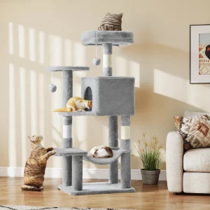 Cat Tree Tall Multi-Cat Climbing Tower for Pet Furniture