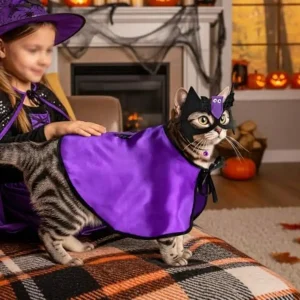 Pet Vampire Cloak Dog Cat Halloween Cape
